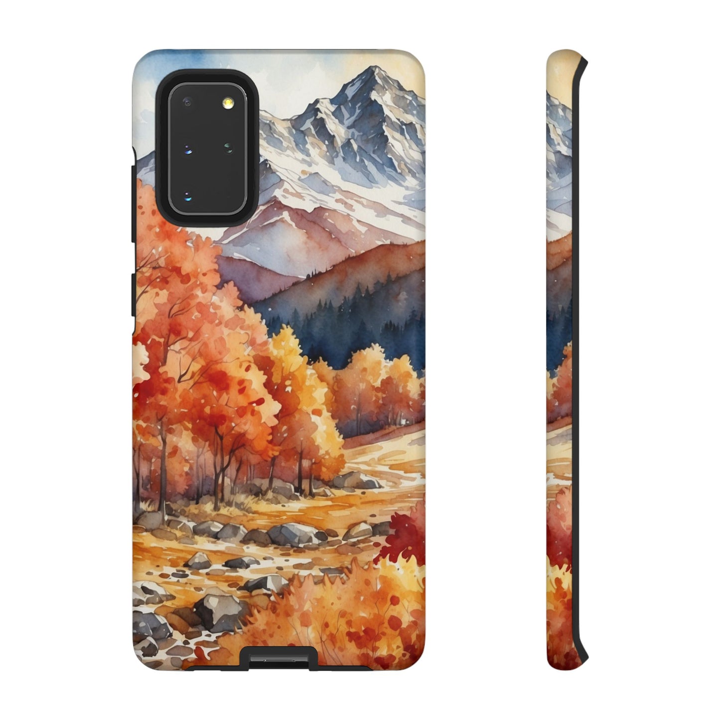 Watercolor Autumn Forest and Mountains - Samsung Galaxy Case