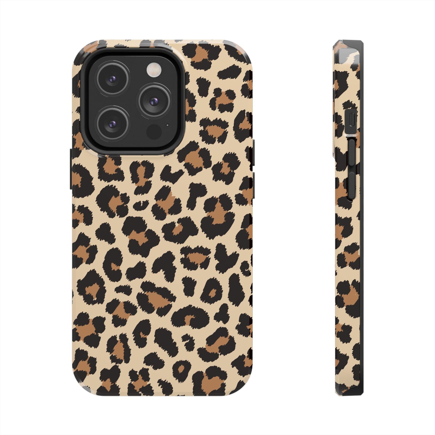 Wild Leopard Print Tough iPhone Case – Bold Animal Pattern Design with Dual-Layer Protection