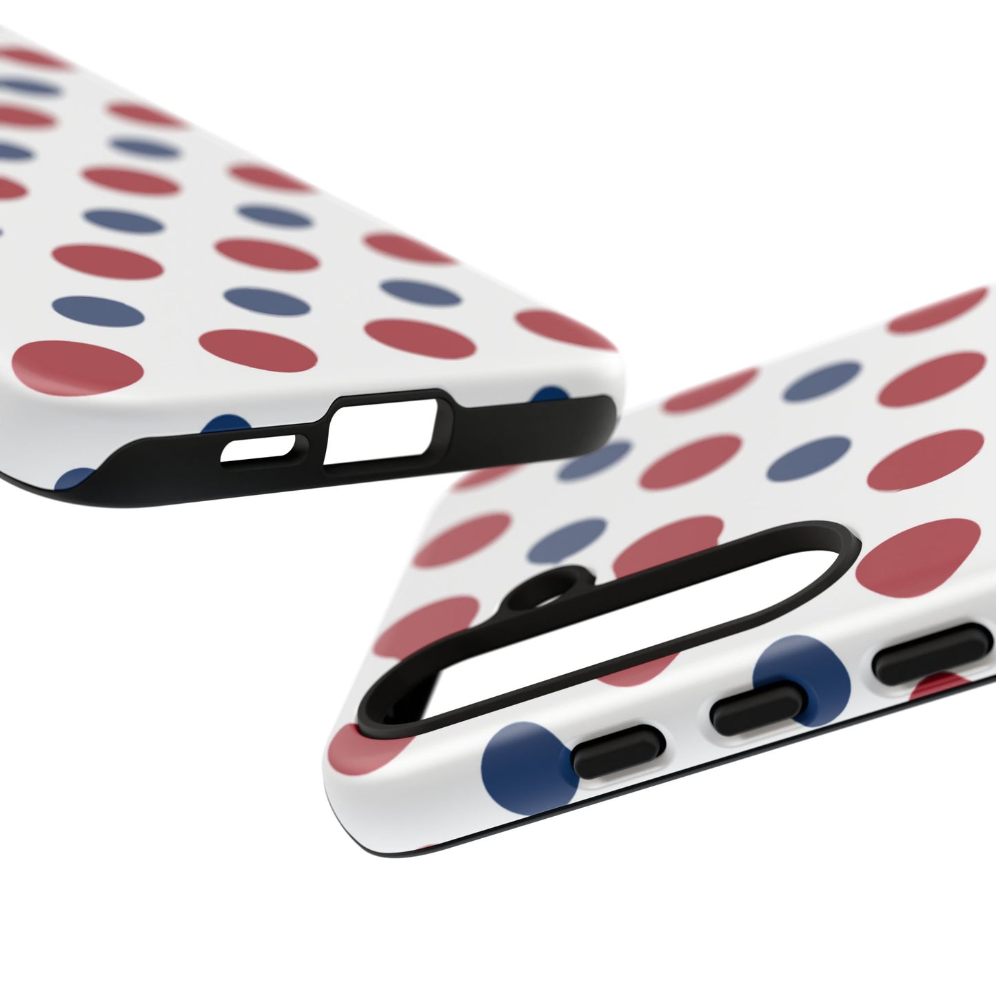 Patriotic Navy, White, and Red Polka Dot Samsung Galaxy Case