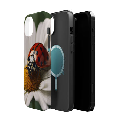 MagSafe iPhone Case: Ladybug on White Daisy