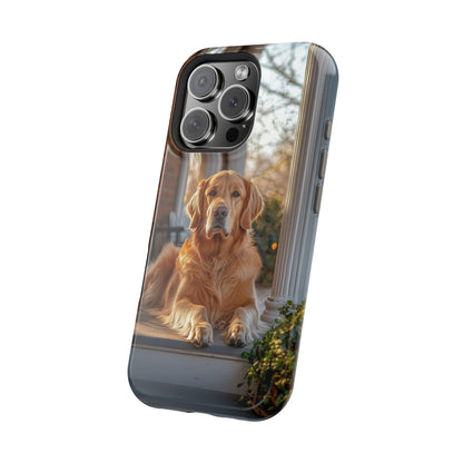 Golden Retriever on Porch - iPhone MagSafe Series Case