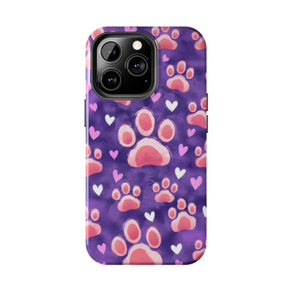 Bold Paw Print iPhone Case - Vibrant Pet-Themed Protective Cover