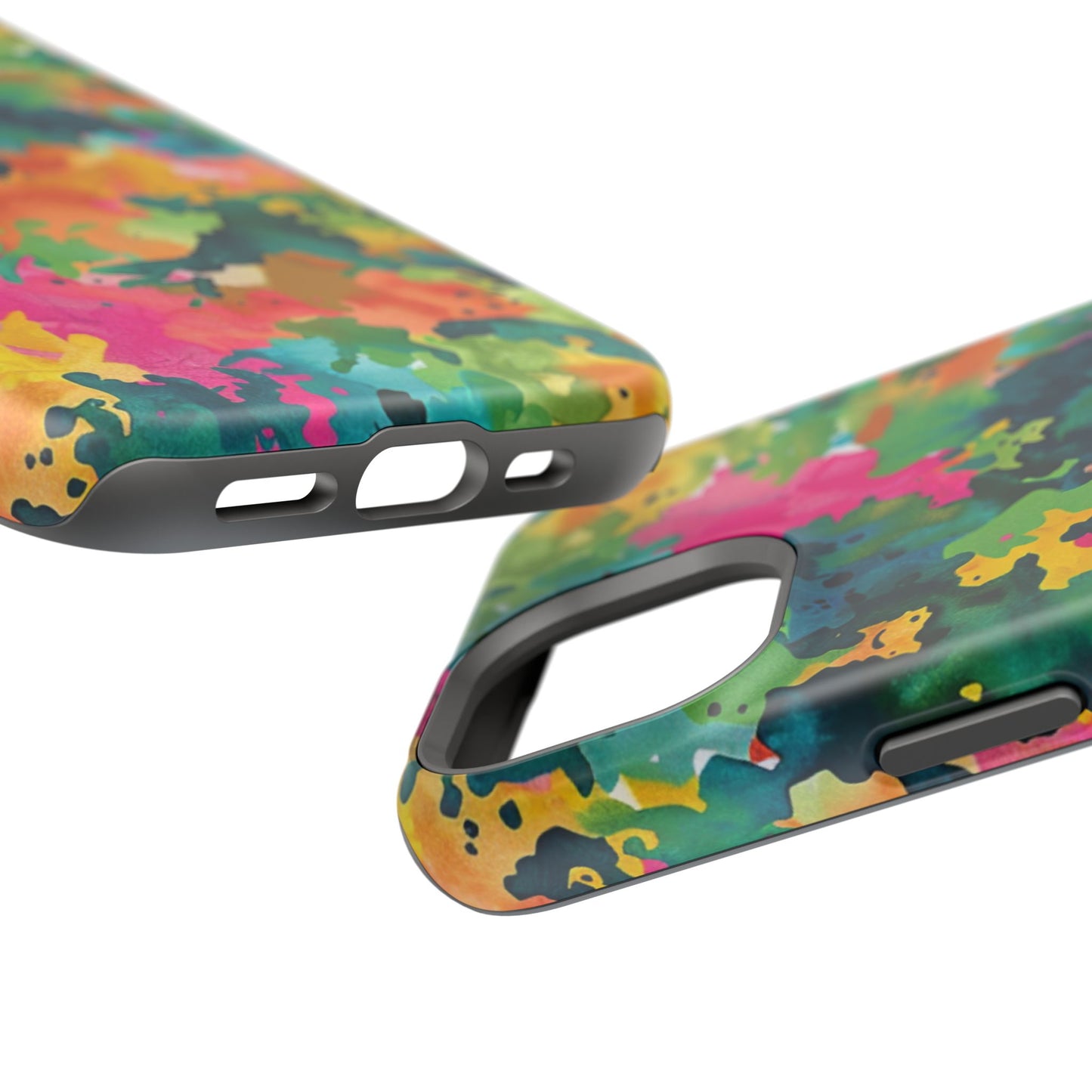 Vibrant Watercolor Splash MagSafe Case – Colorful Abstract Design with MagSafe Compatibility