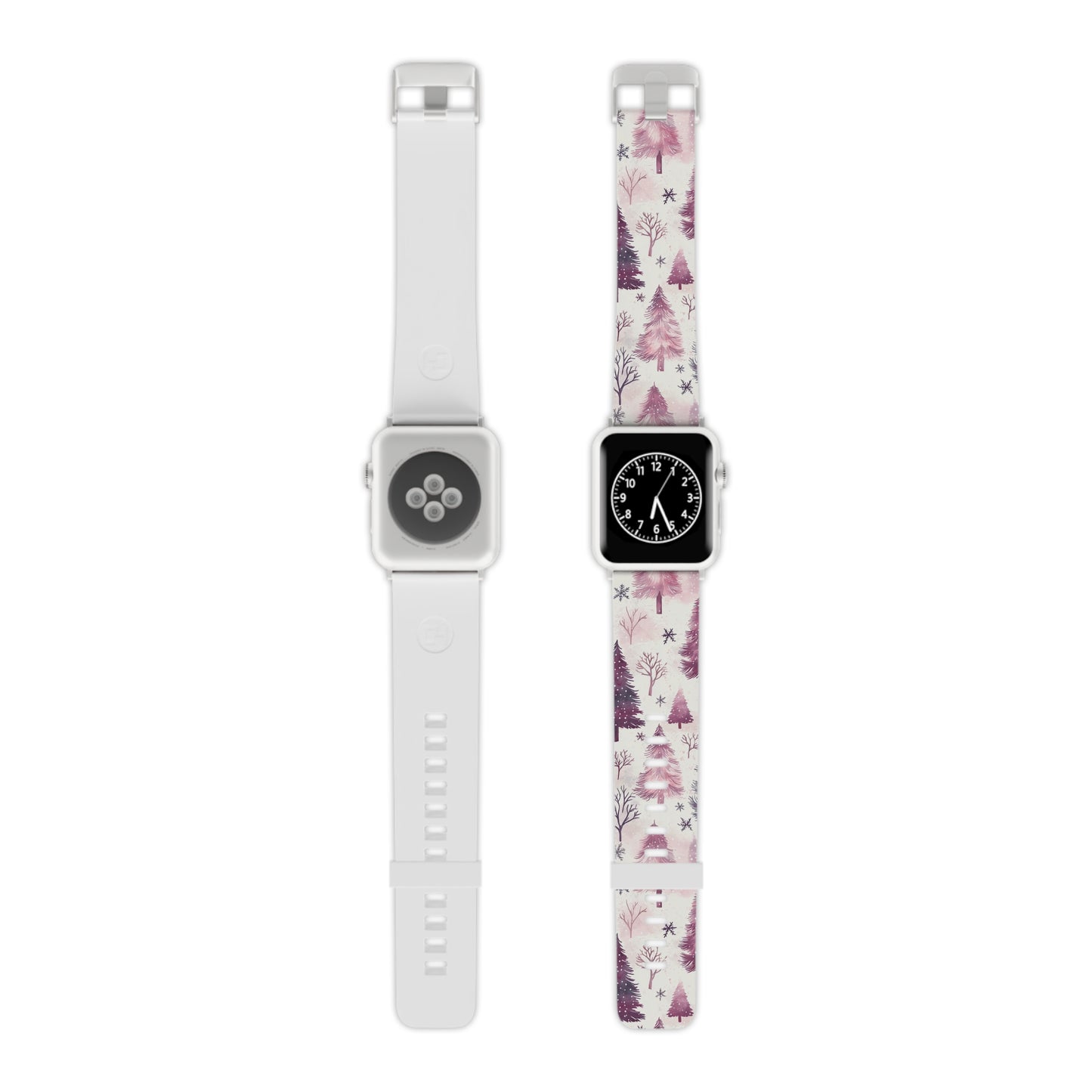 Winter Wonderland Purple Christmas Trees Apple Watch Band