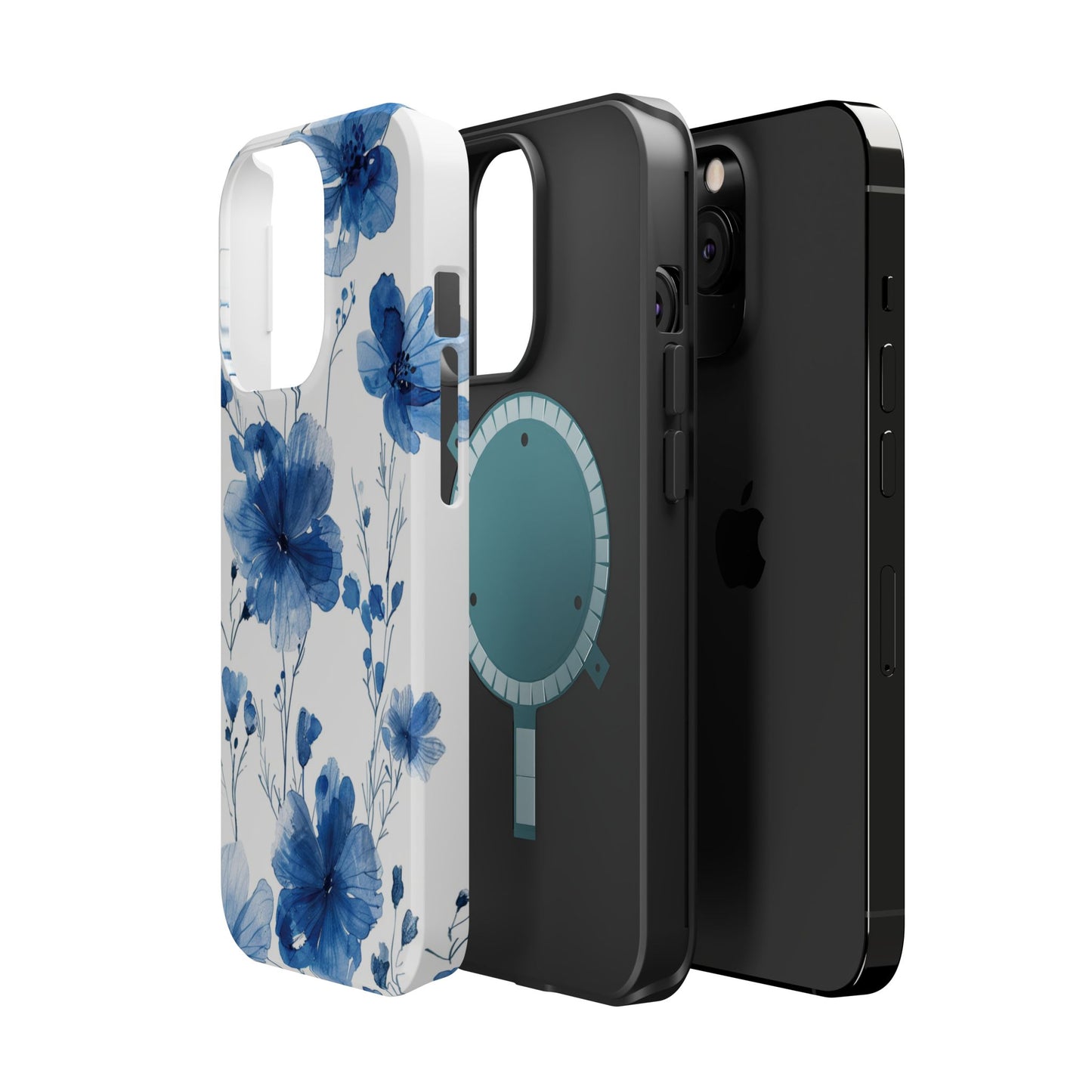 Ethereal Blue Blossoms iPhone Case