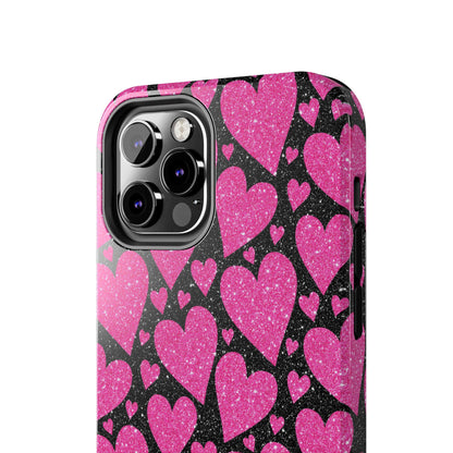 Glitter Hearts iPhone Case