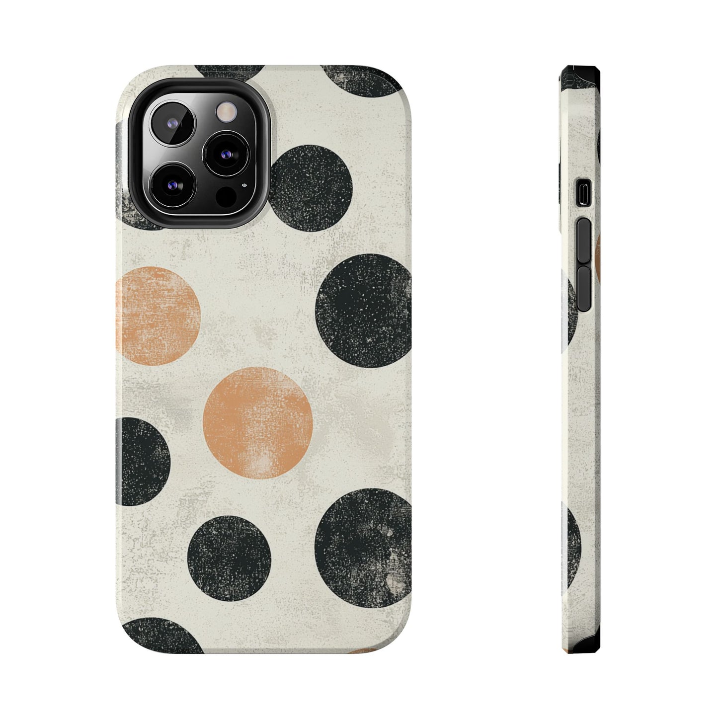 Vintage Polka Dot iPhone Case - Retro Abstract Protective Cover