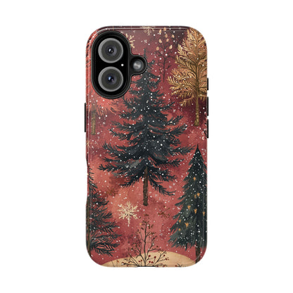 Rustic Red Winter Forest - iPhone Series Case