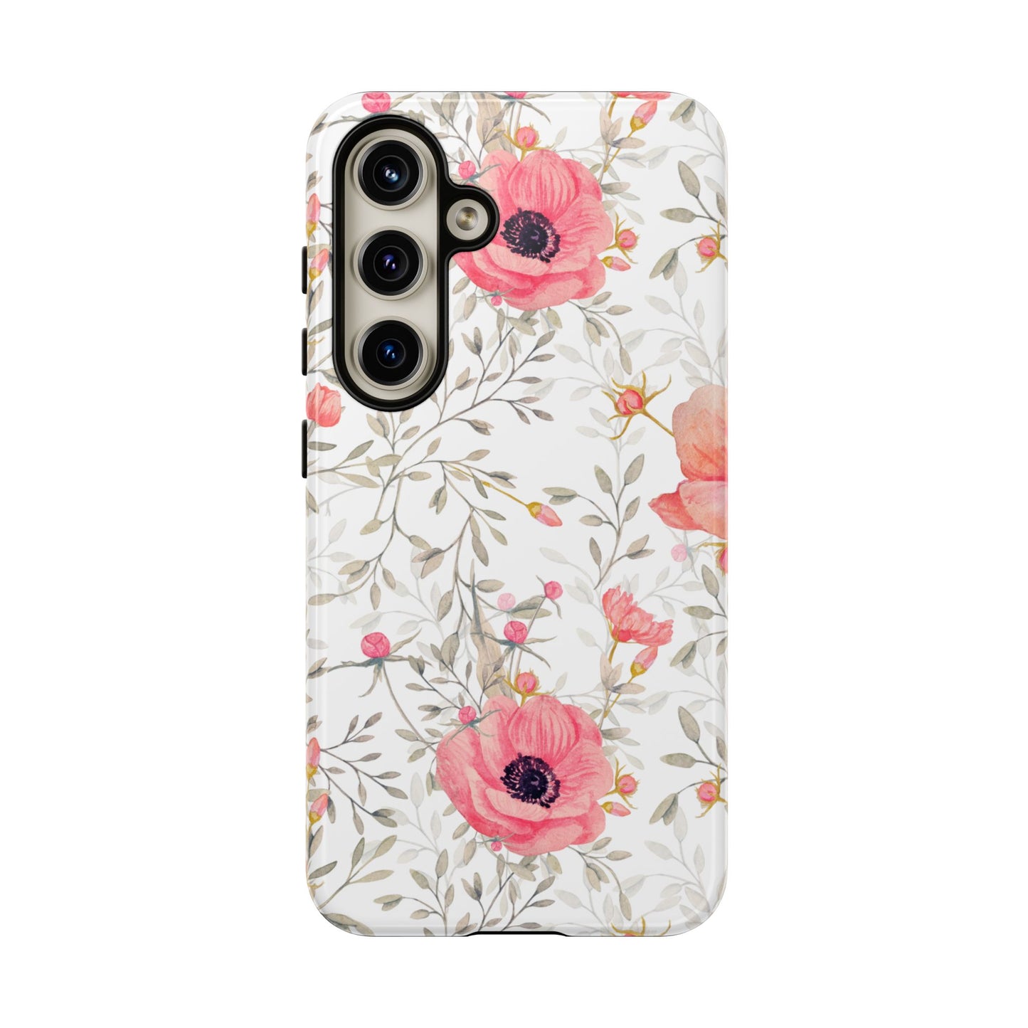 Pink Floral Watercolor Samsung Galaxy Case – Elegant Blossom Design