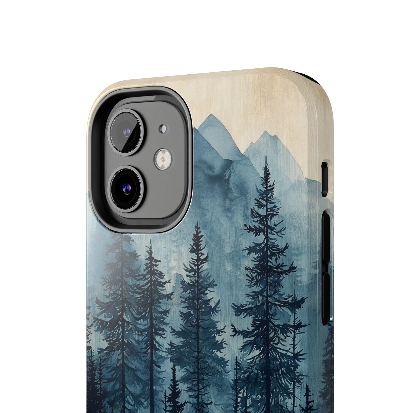 Misty Forest iPhone Case - Nature-Inspired Mountain Scene Protective Cover