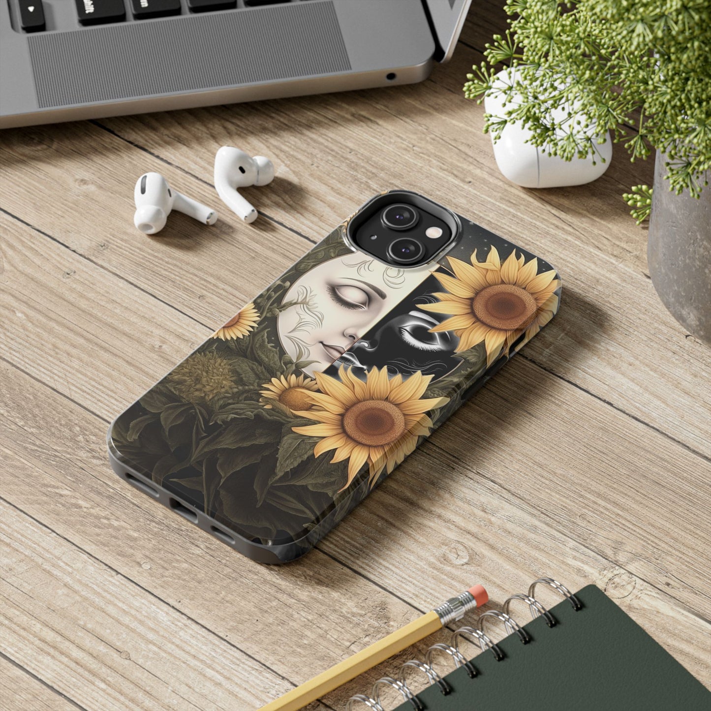 Sunflower Moon and Stars iPhone Case – Ethereal Art