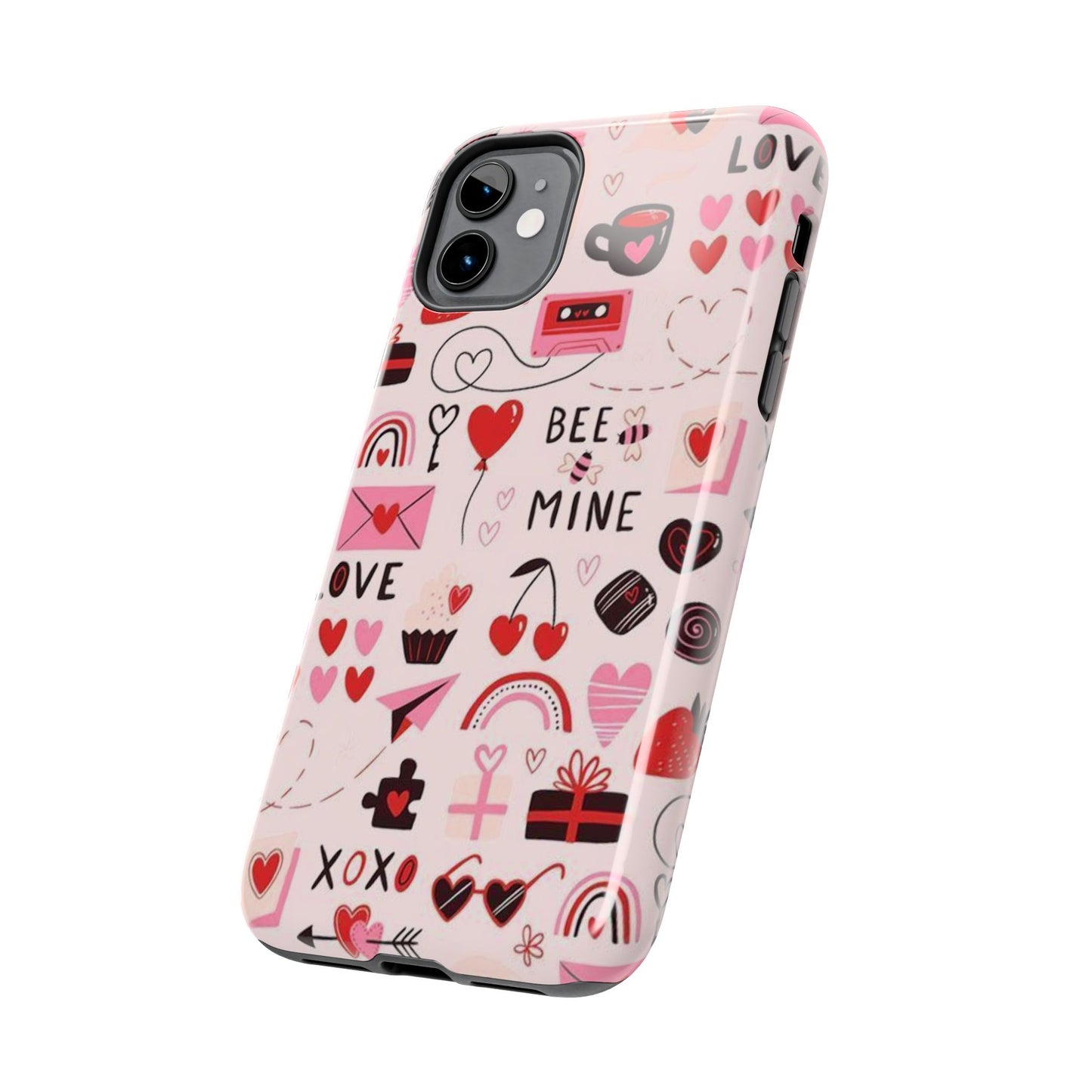 iPhone Case: Bee Mine Love Doodles