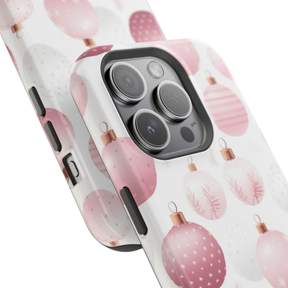 MagSafe iPhone Case: Merry in Pink – Christmas Balls