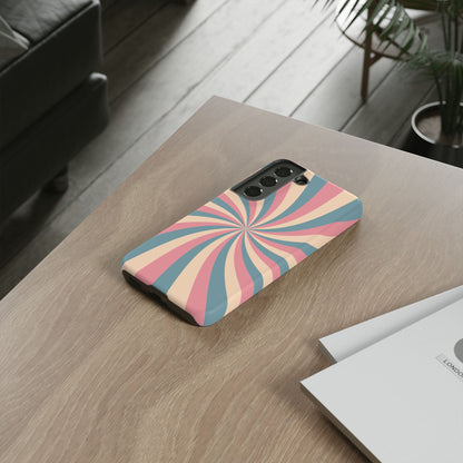 Vintage Pastel Swirl  Samsung Galaxy Case – Dual-Layer Protection with 70s-Inspired Design