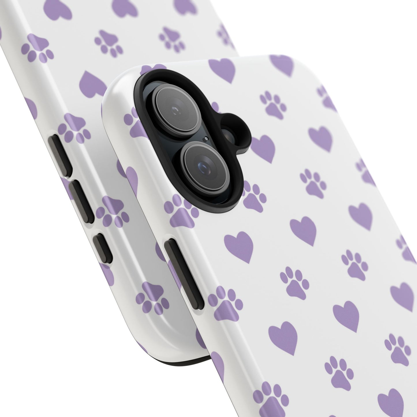 Paw Prints & Hearts – Cute and Durable iPhone Case for Animal Lovers