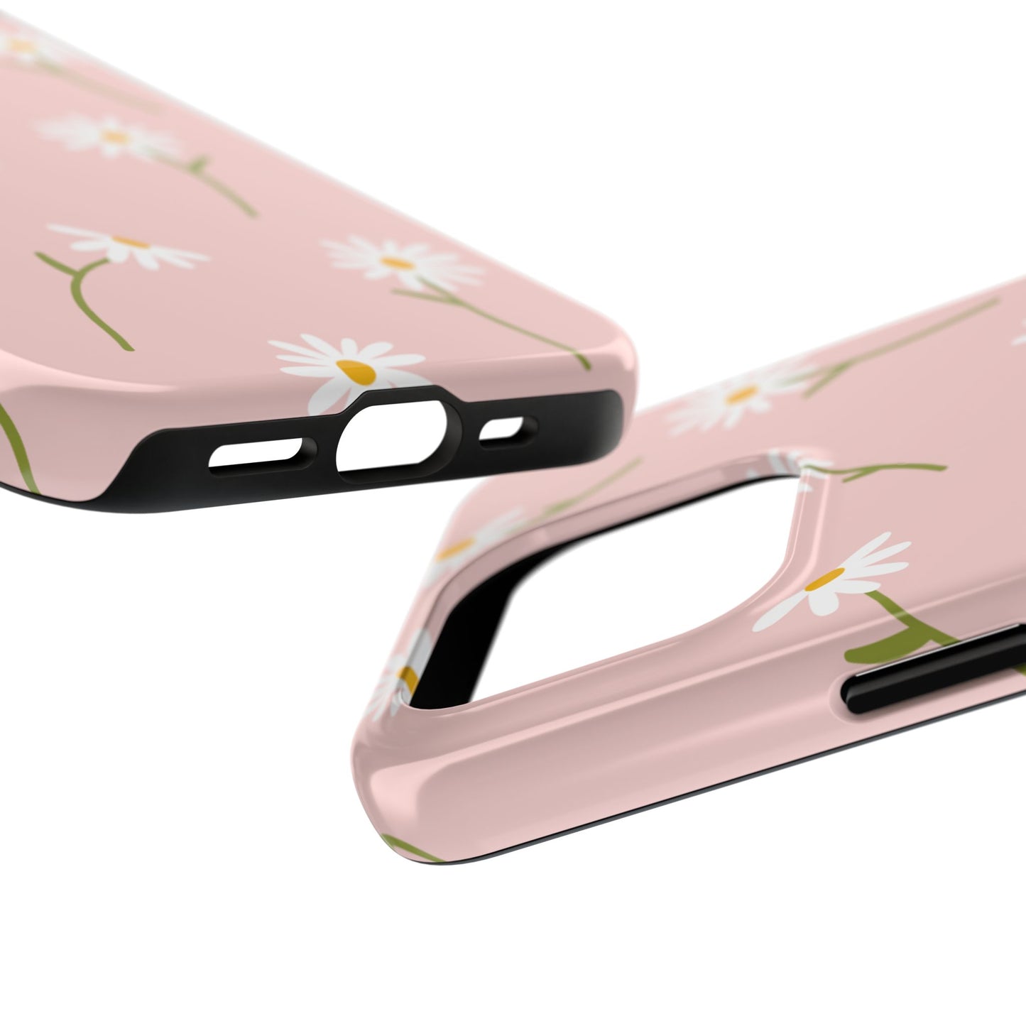 Daisy Delight Tough iPhone Case – Cute Floral Design with Dual-Layer Protection