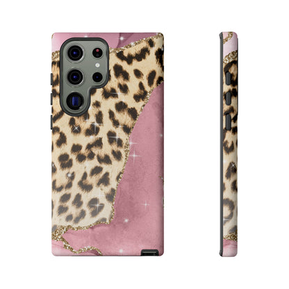 Pink Glam Leopard - Samsung Galaxy Series Case with Glitter Accents