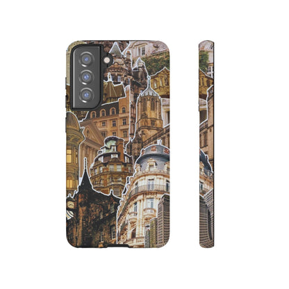 Vintage Architectural Collage Samsung Galaxy Case – Tough Dual-Layer Protection with Matte Finish