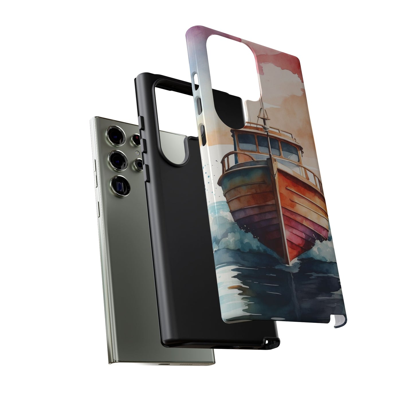 Sunset Sail Watercolor Boat – Samsung Galaxy Series Case