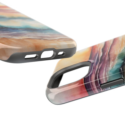 Sunset Waves MagSafe iPhone Case – Vibrant Watercolor Design