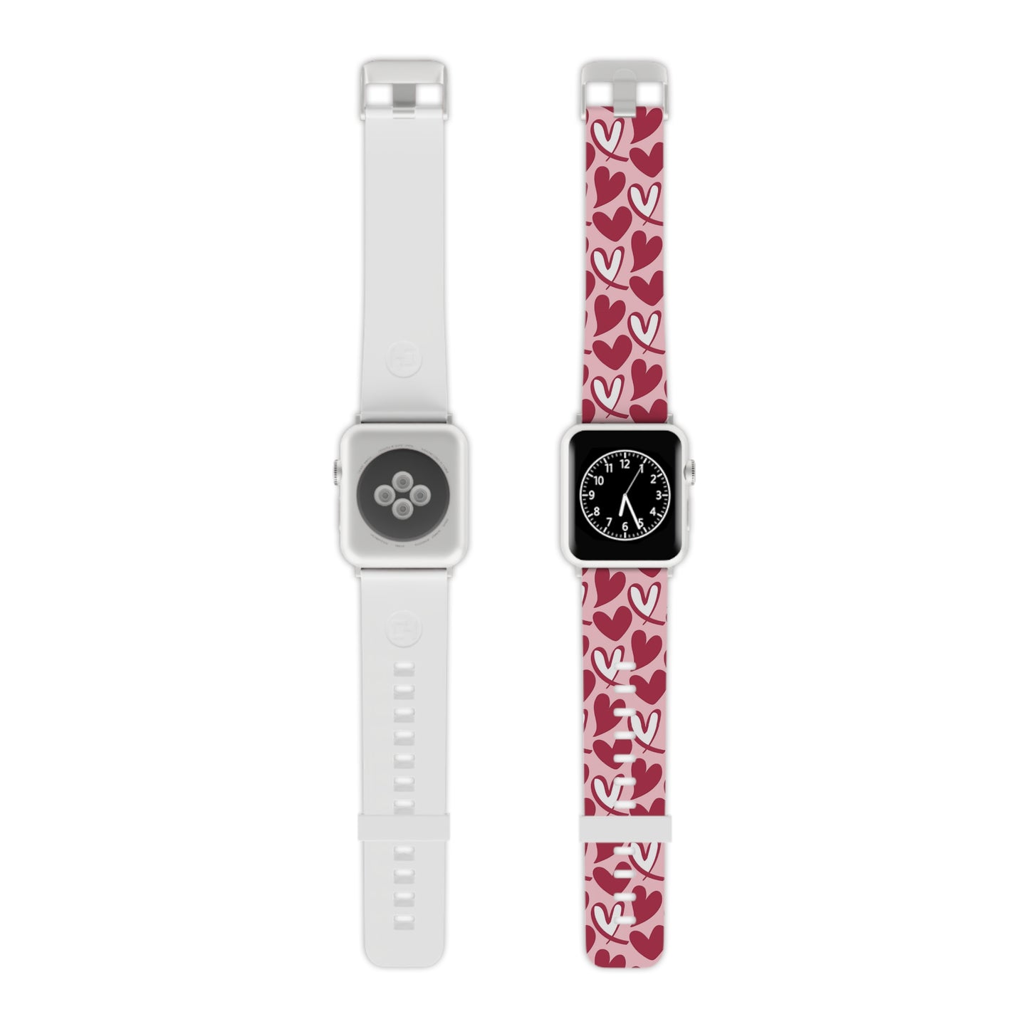 Hand-Drawn Hearts Apple Watch Band