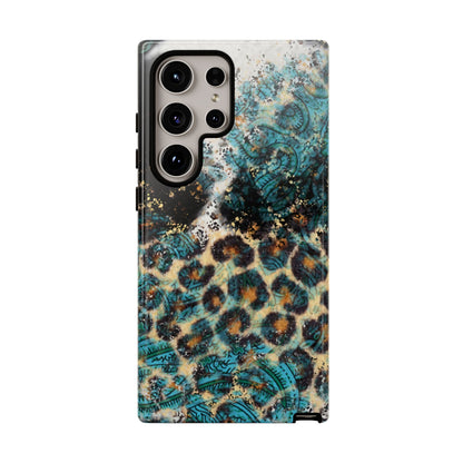 Turquoise Paisley Cowhide Leopard - Samsung Galaxy Series Case