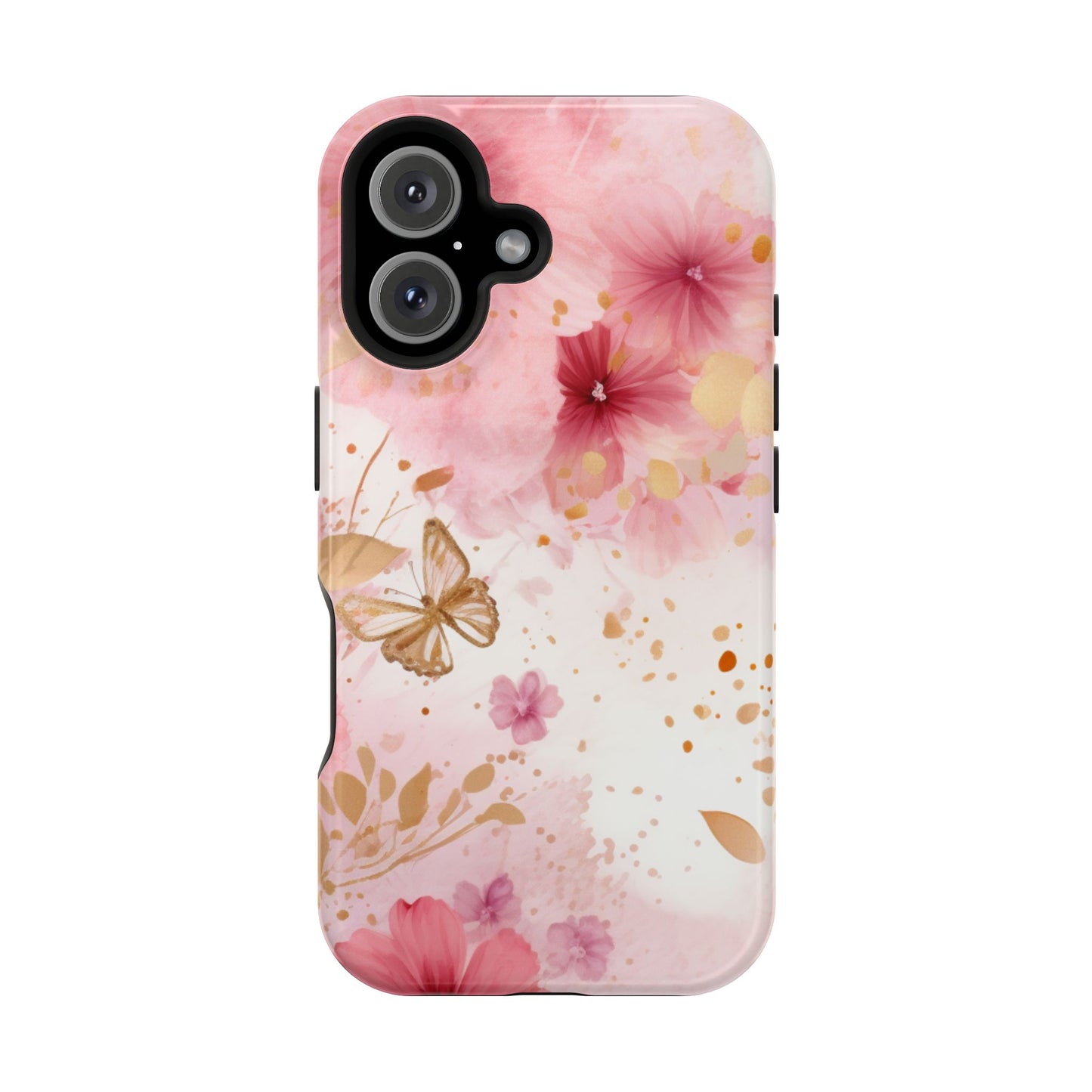 Blush Pink Floral Butterfly - MagSafe iPhone Case