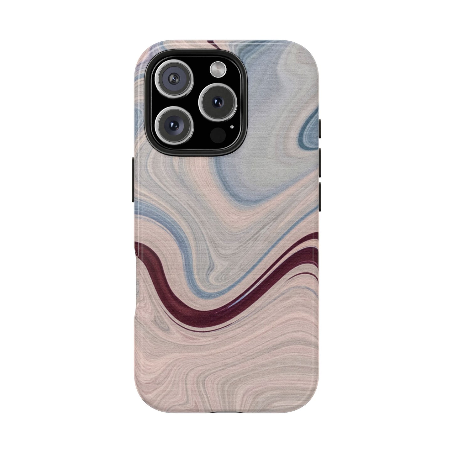 Marble Swirl Elegance – iPhone Case with Blue & Pink Abstract Art