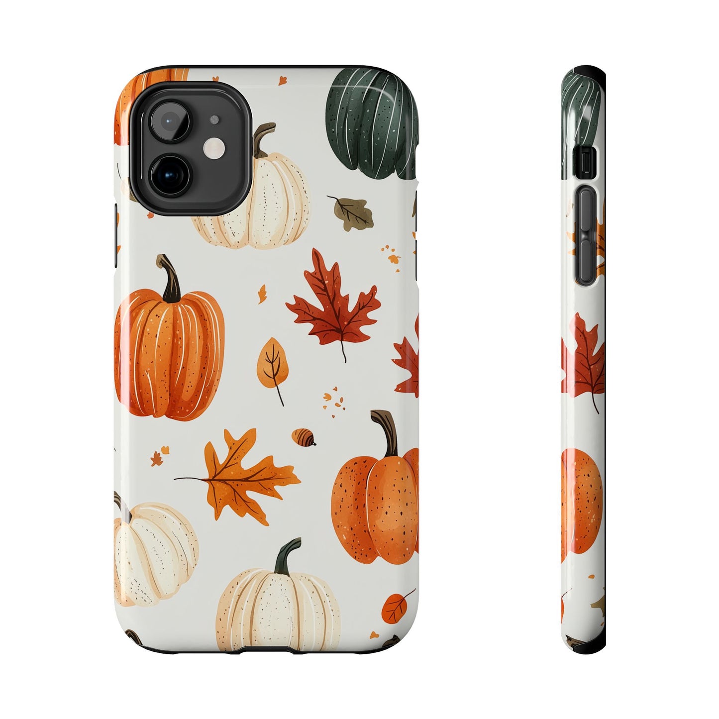 Autumn Pumpkin iPhone Case – Fall Leaves and Harvest Design