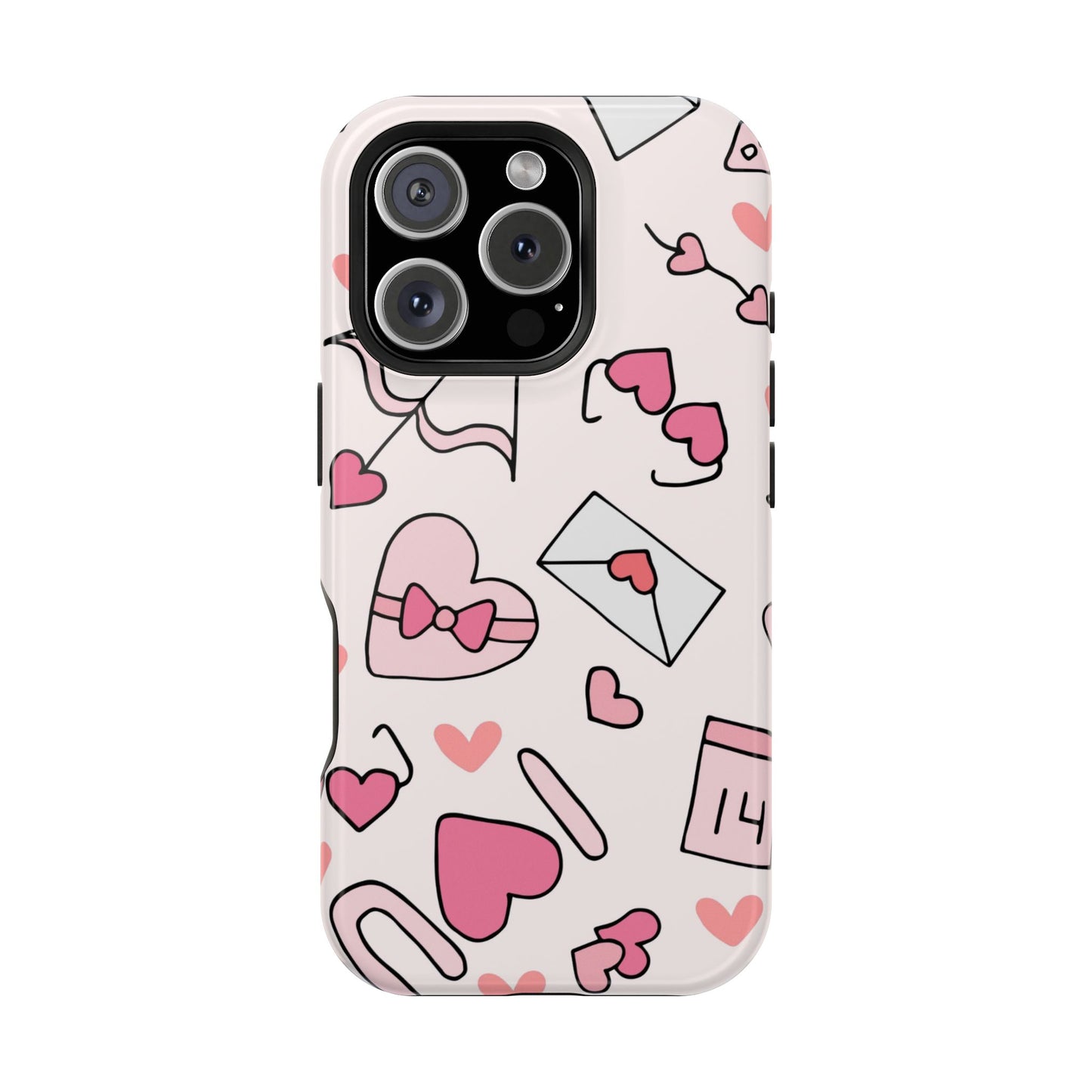 Valentine's Day Scribbles MagSafe iPhone Case