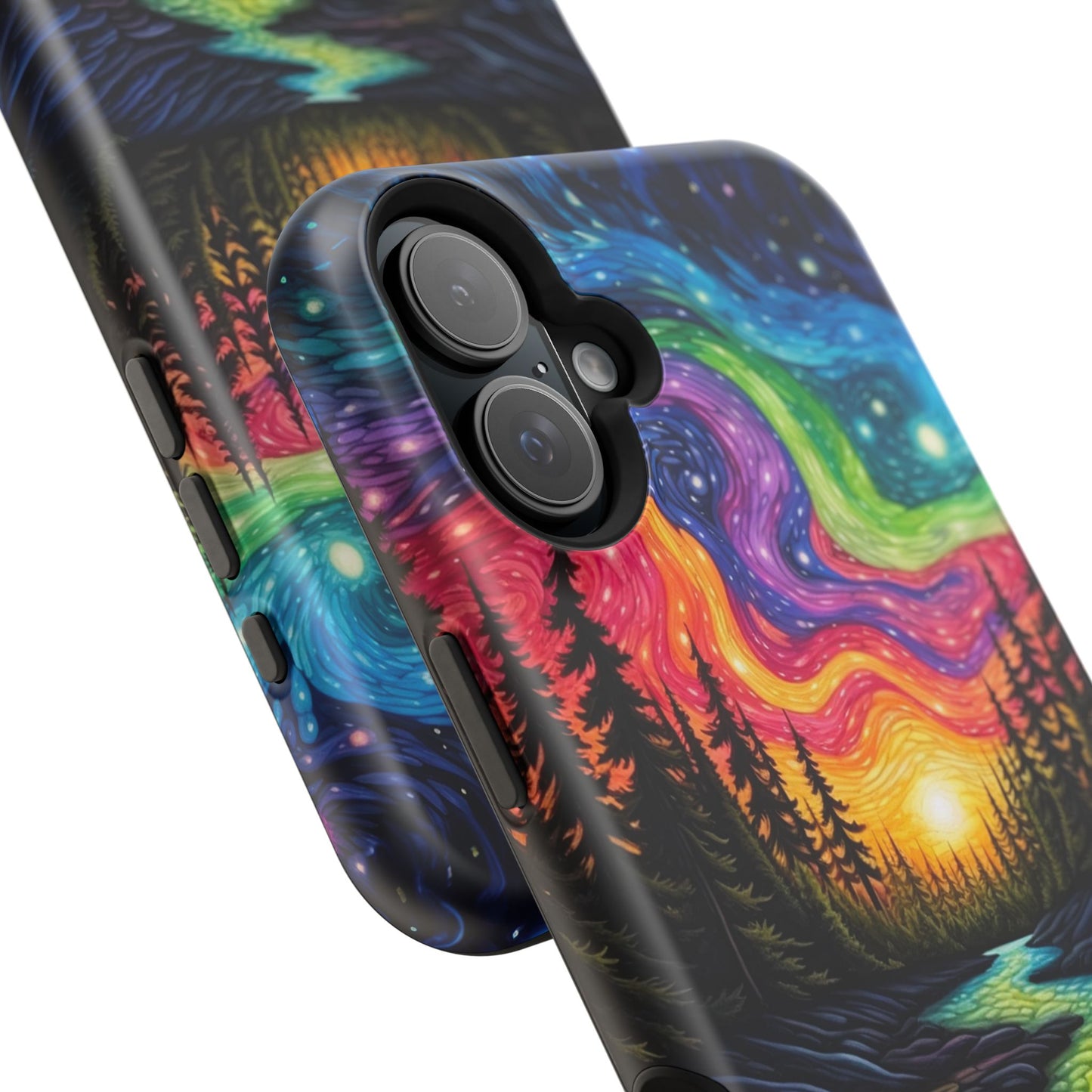 Celestial Nightscape MagSafe iPhone Case – Vibrant River and Starry Sky Design