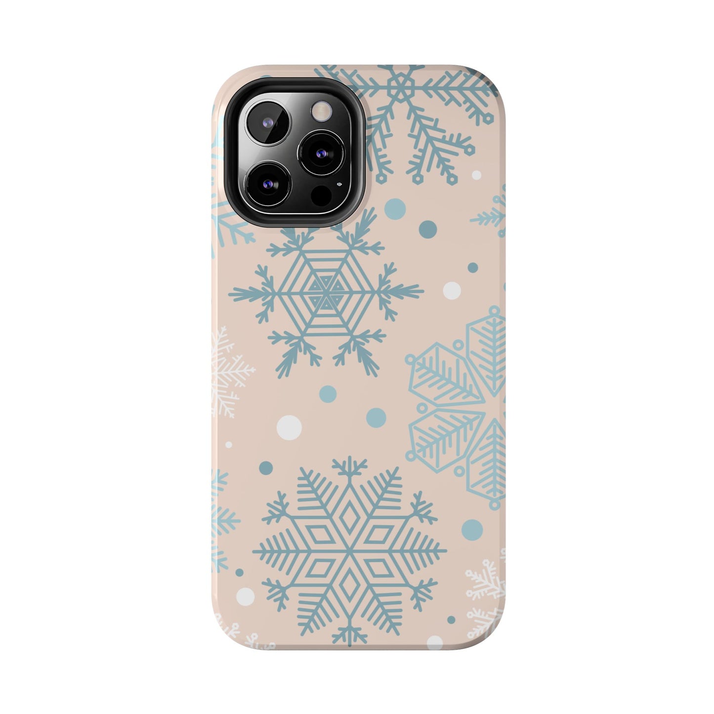 Winter Snowflakes iPhone Case – Shockproof, Smooth Matte Finish, Dual-Layer Protection