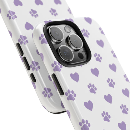 Paw Prints & Hearts – Cute and Durable iPhone Case for Animal Lovers