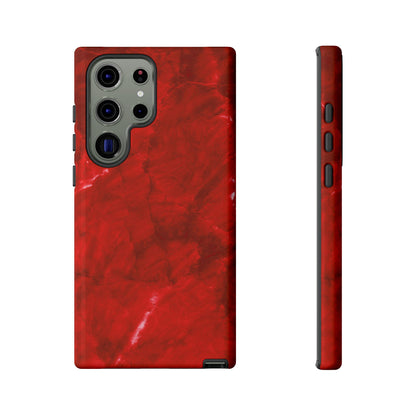 Bold Red Marble Samsung Galaxy Case – Luxe Modern Design with Vibrant Finish