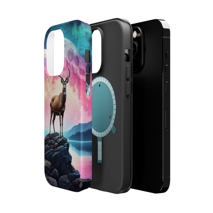 Vibrant Stag in Bloom – MagSafe iPhone Case