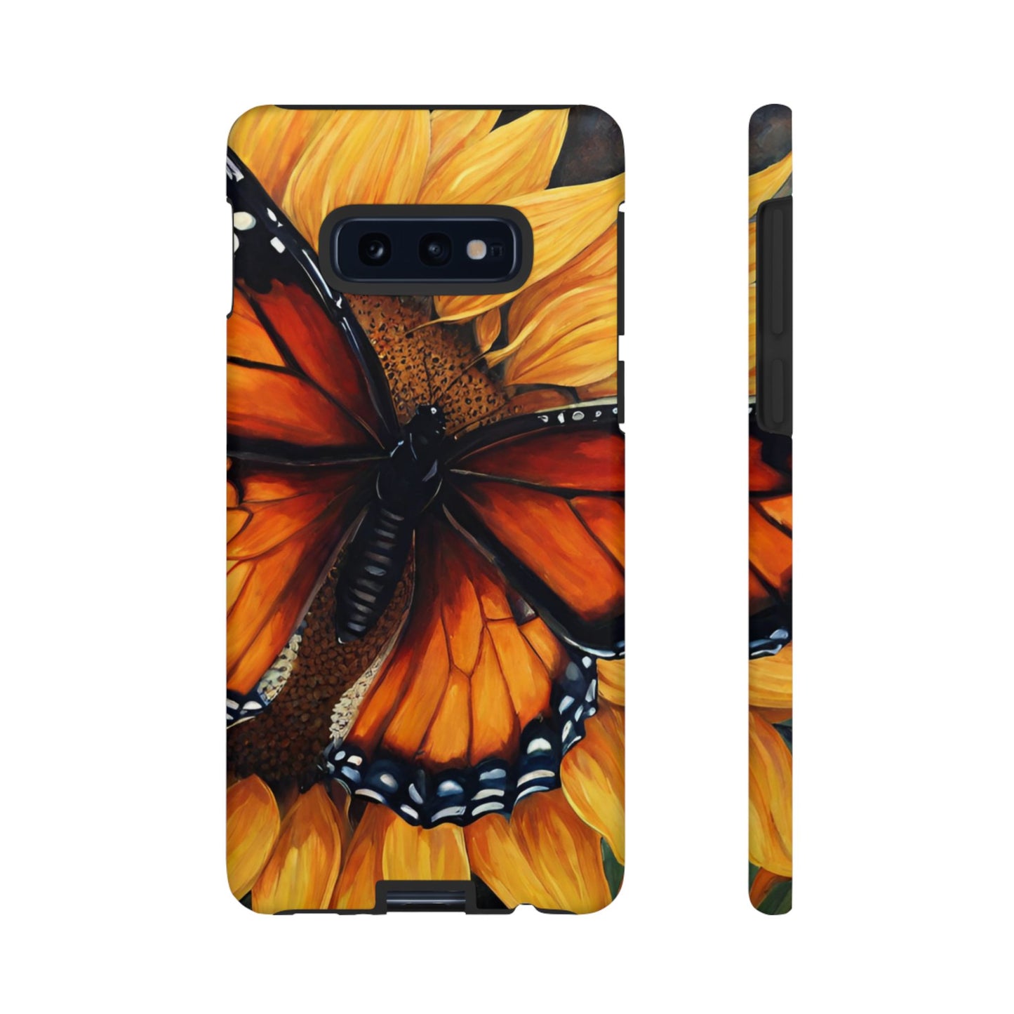 Monarch Butterfly & Sunflower Art – iPhone Case