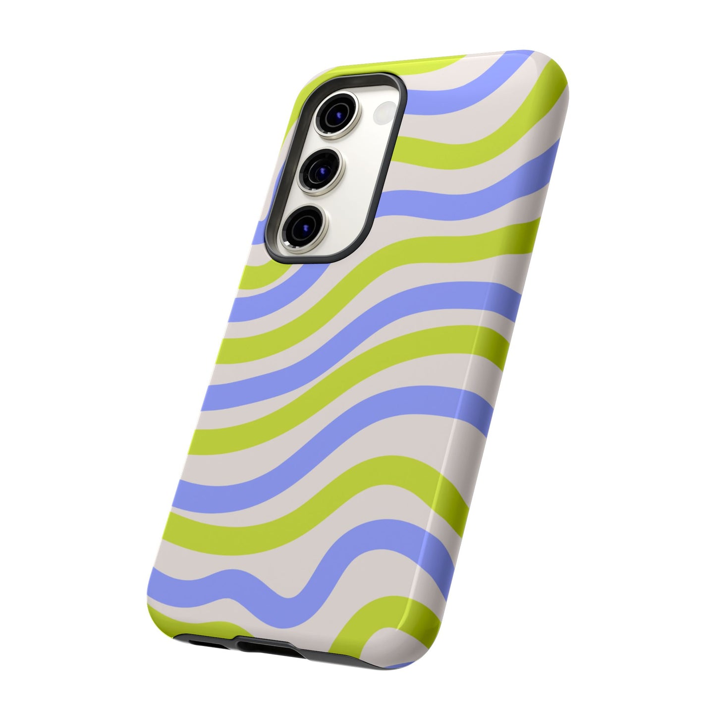 Neon Wave Samsung Galaxy Case – Bold Dual-Layer Protection with 70s-Inspired Vibe