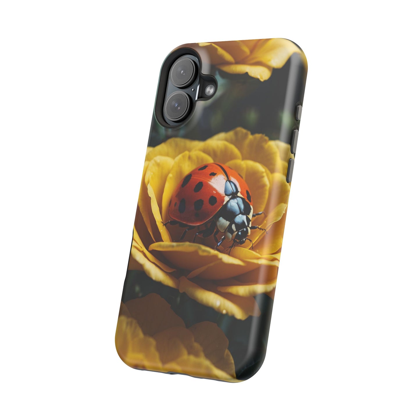 MagSafe iPhone Case: Ladybug on Yellow Petals