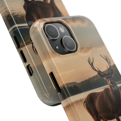 Majestic Stag at Sunset – iPhone Case