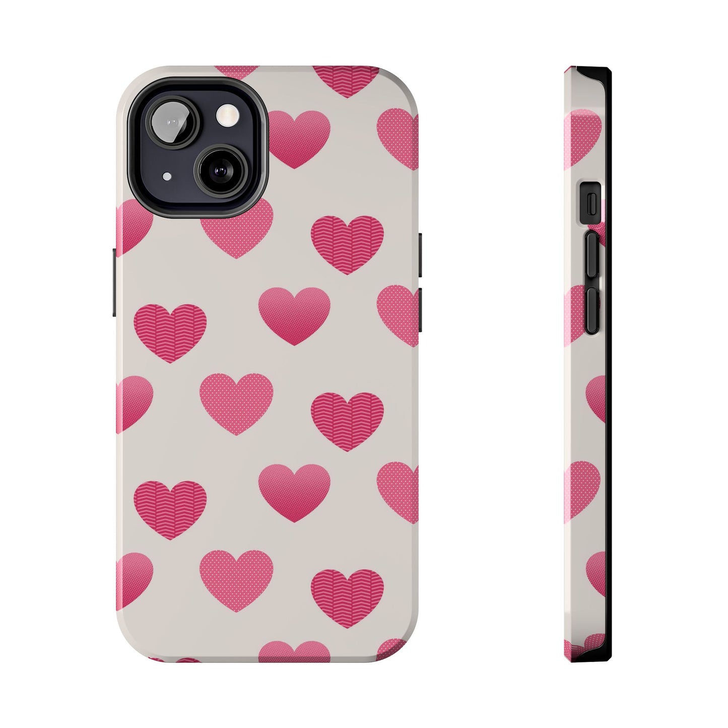 Textured Hearts iPhone Case