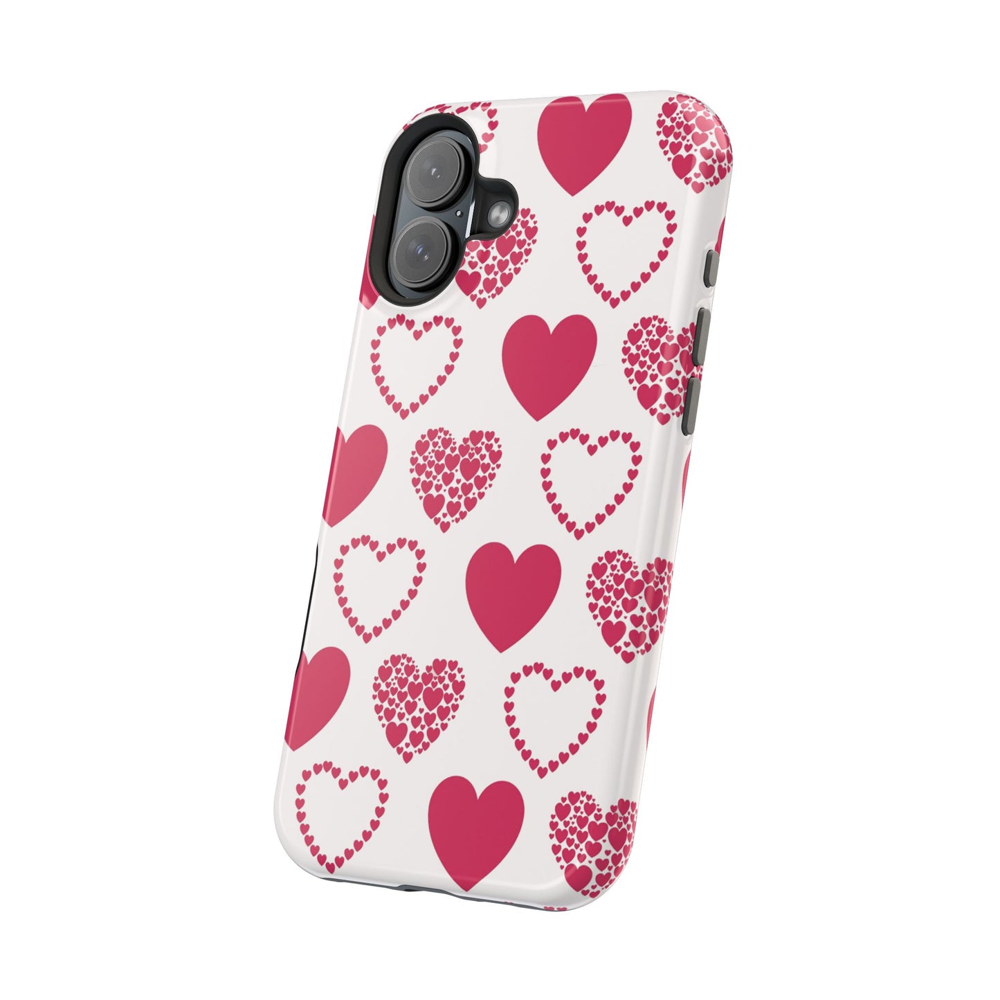 Clustered Pink Hearts MagSafe iPhone Case