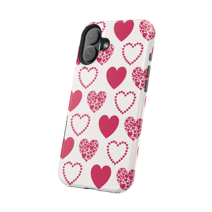 Clustered Pink Hearts MagSafe iPhone Case