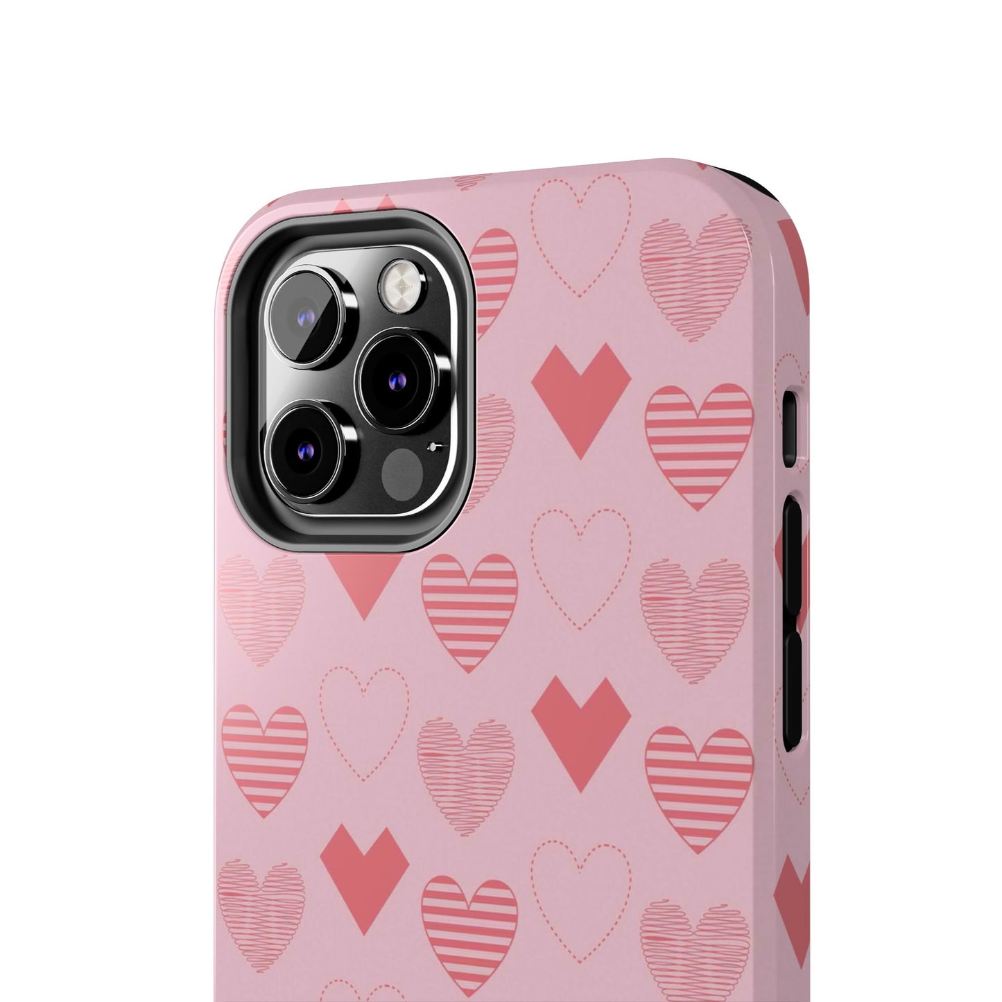 Striped Hearts iPhone Case