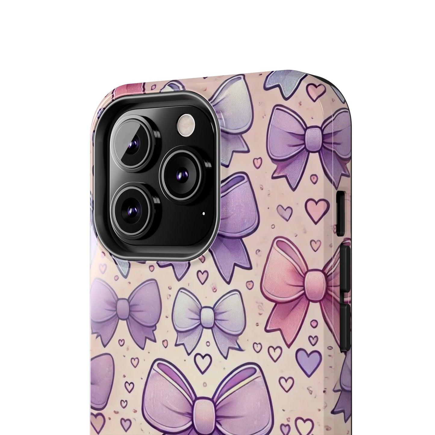 Pastel Bow iPhone Case - Cute Girly Pattern Protective Cover