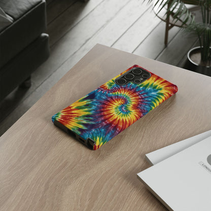 Vibrant Tie-Dye Swirl Samsung Galaxy Case – Retro Rainbow Design