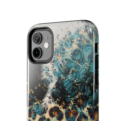 Turquoise Paisley Cowhide Leopard - iPhone Series Case