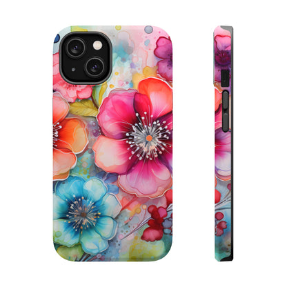 Vibrant Watercolor Floral Garden - MagSafe iPhone Series Case