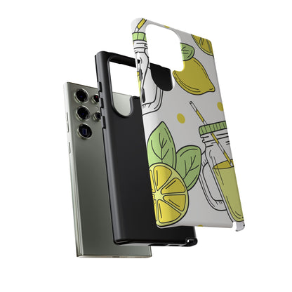 Lemonade Love Tough Samsung Galaxy Case – Fun Lemon Mason Jar Design, Dual-Layer Protection