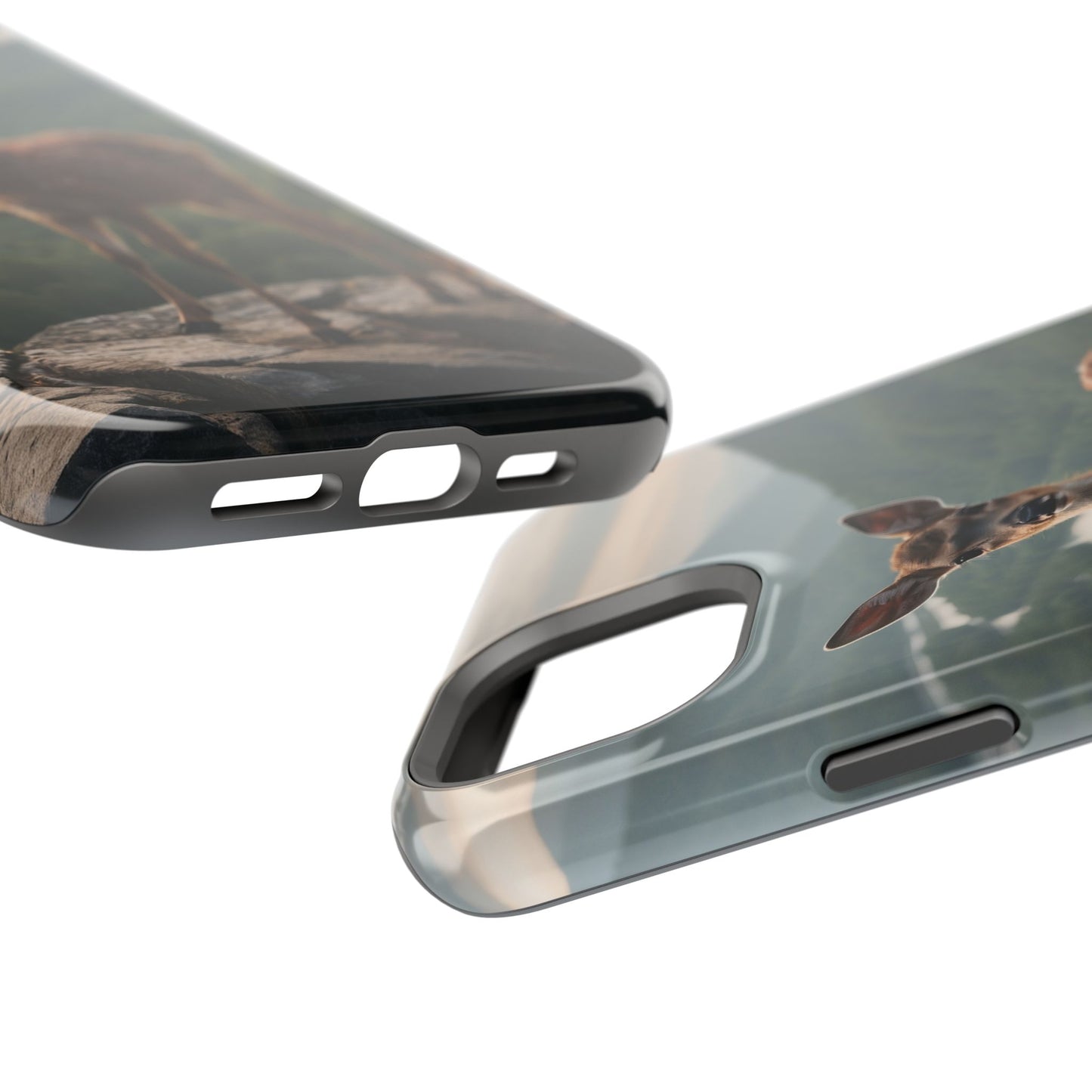 Majestic Fawn Overlooking Mountain Vista MagSafe iPhone Case