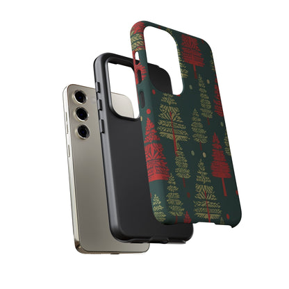 Retro Christmas Trees Pattern - Samsung Galaxy Series Case